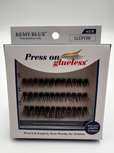 Remy Blue Press On Glueless Lashes LLDIY08 – 12–16 mm